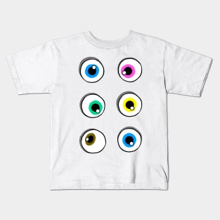 my eyes are up here white Kids T-Shirt